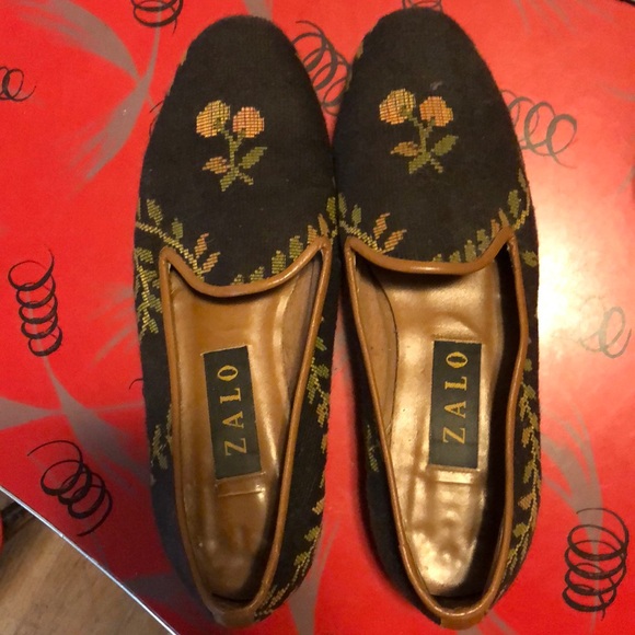 Zalo Shoes - Vintage Zalo Tapestry Needlepoint Flats 7